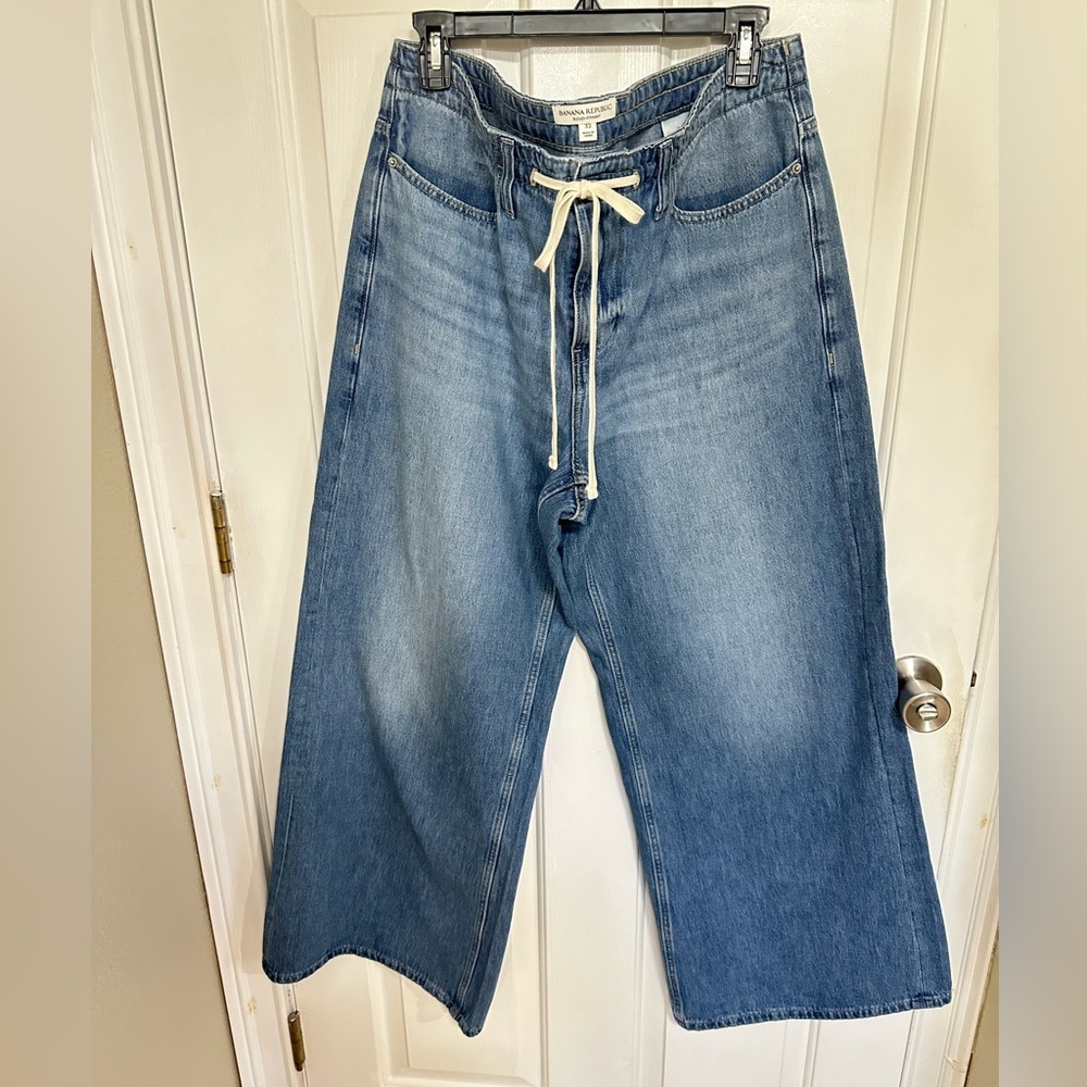 Banana Republic MID-RISE WIDE-LEG DRAWSTRING JEAN - Picture 5 of 7